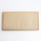 Back of gold Japanese silk foldover clutch