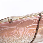 Silver-tone clasp and striped decorative bar