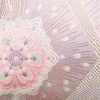 Close up of pattern with silver starburst fortune hexagons and pine bark diamond pattern.