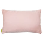 rectangular pillow reverse in a pale pink upcycled silk