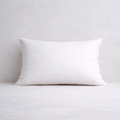 16 x 22 inch rectangular feather cushion insert with white feather filling and soft cotton cover