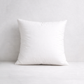 22-inch square feather cushion insert with white cambric cotton cover 