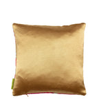 square cushion reverse in gold satin