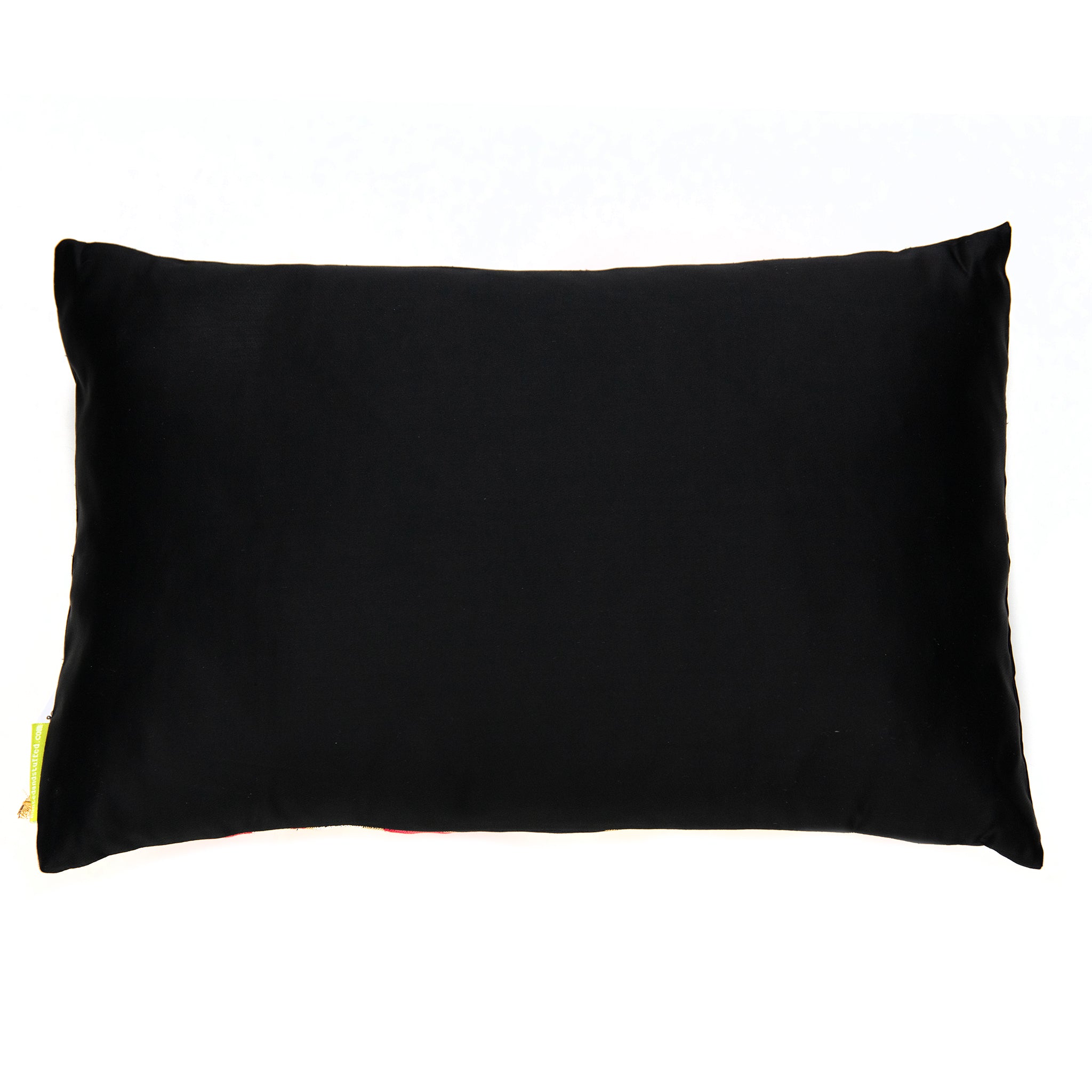 Reverse of the obi cushion in vintage black silk.