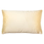 Reverse view of the rectangular obi cushion in vintage cream silk.