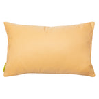 Rectangular silk cushion reverse in butterscotch silk.
